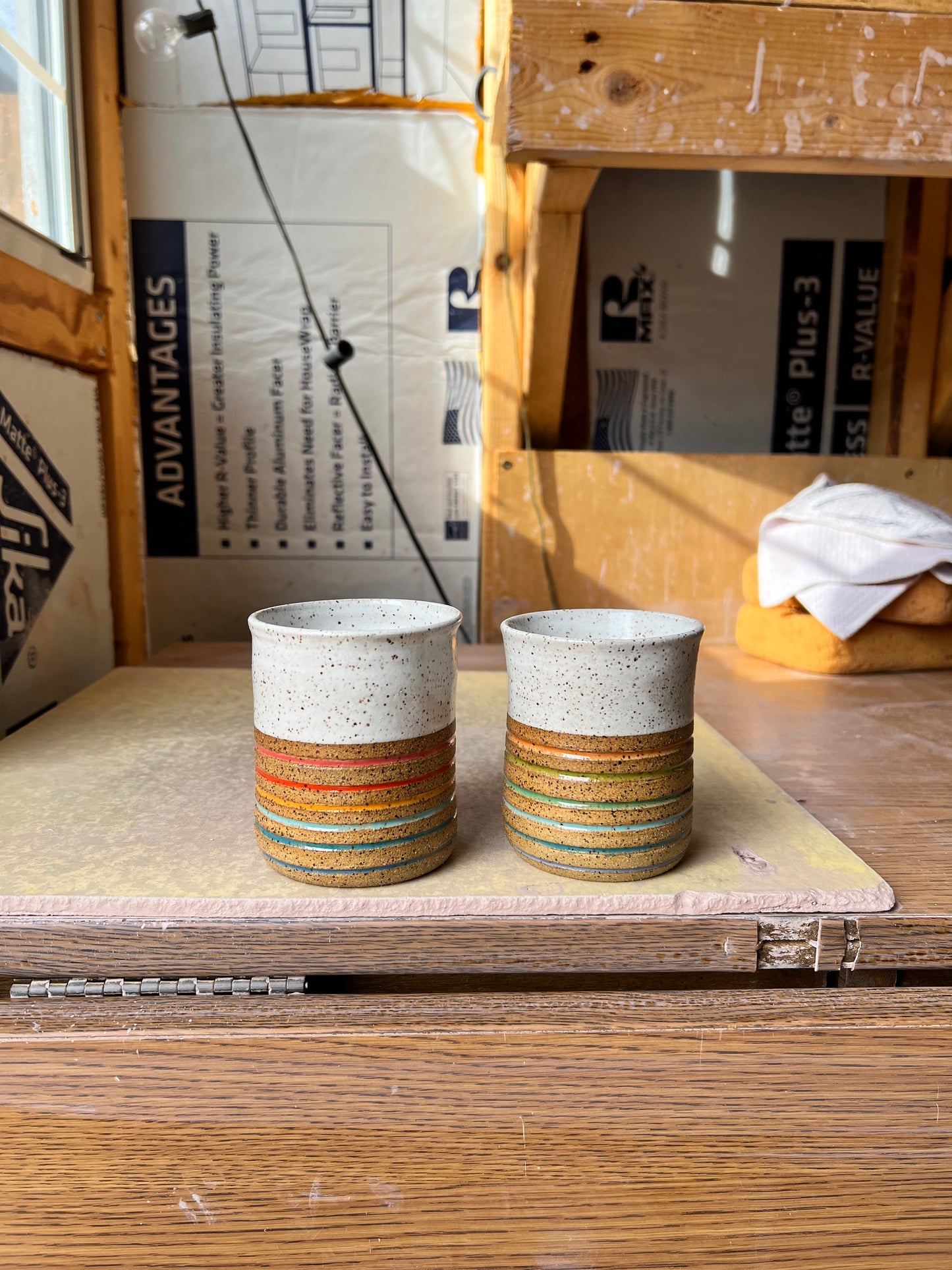 Cup - rainbow inlay