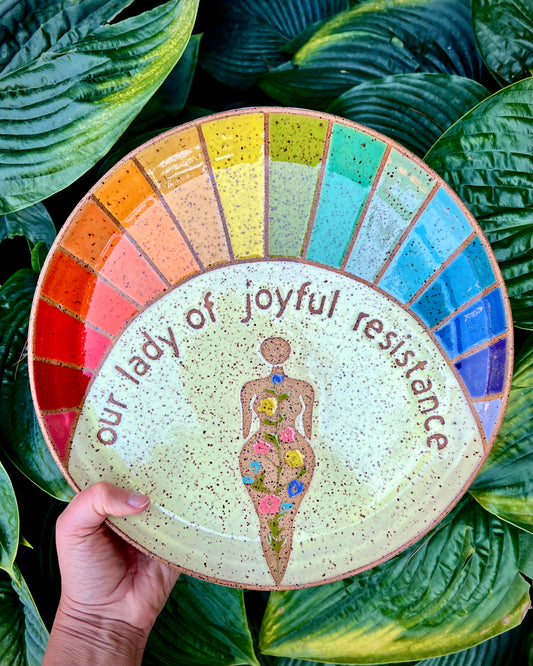 Serving Platter - Patron Saint Series - Our Lady of Joyful Resistance