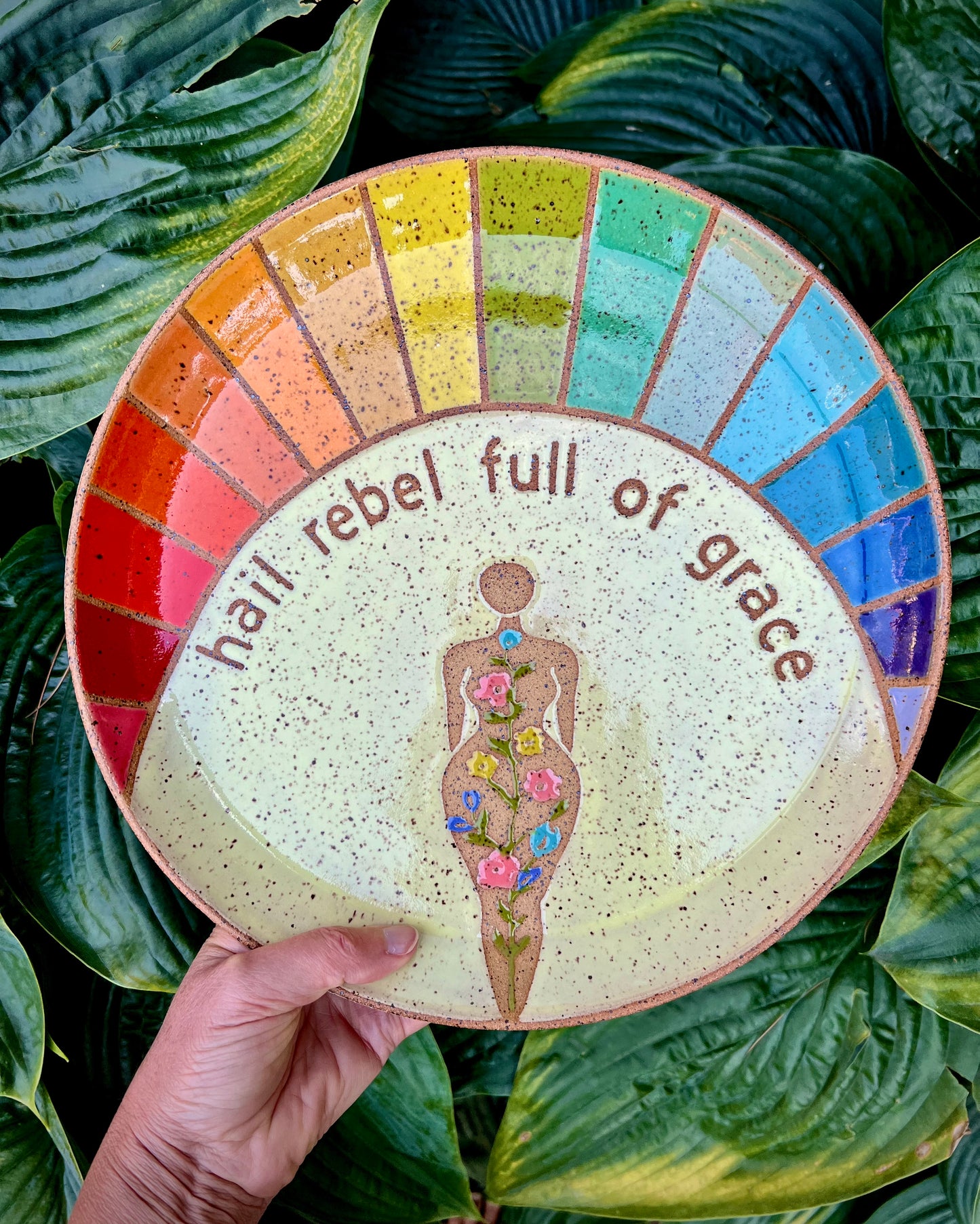 Serving Platter - Patron Saints Series - Hail Rebel Full of Grace