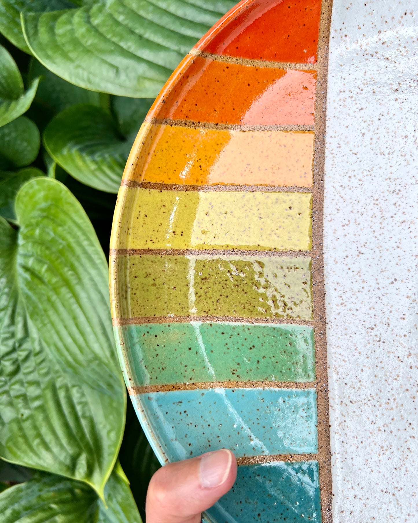 Serving Platter - Rainbow Stripes