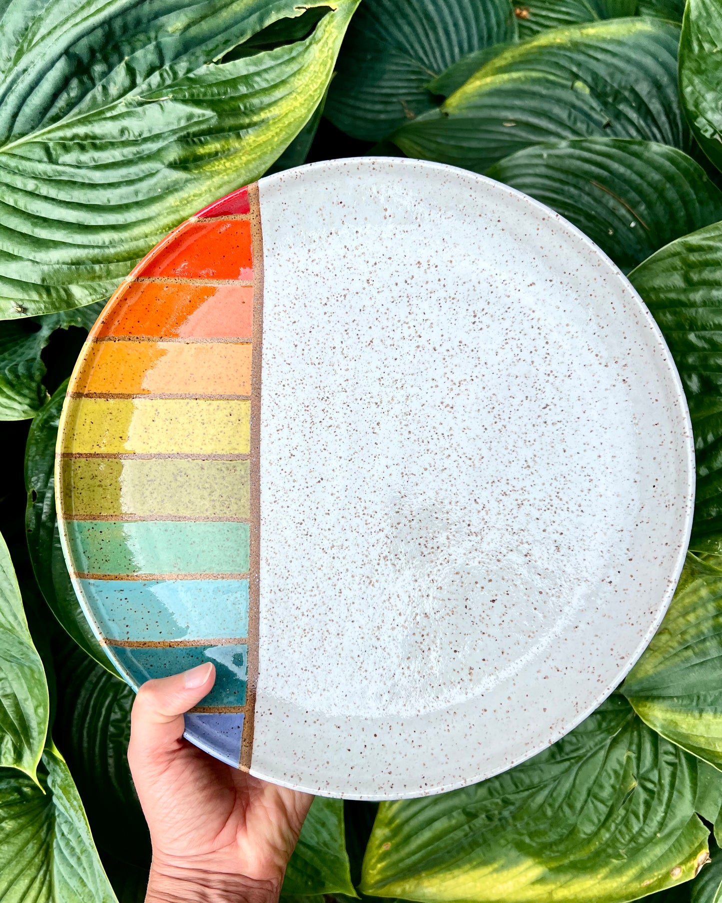 Serving Platter - Rainbow Stripes