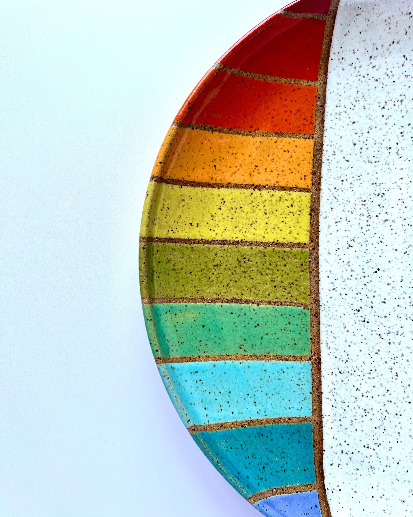 Serving Platter - Rainbow Stripes