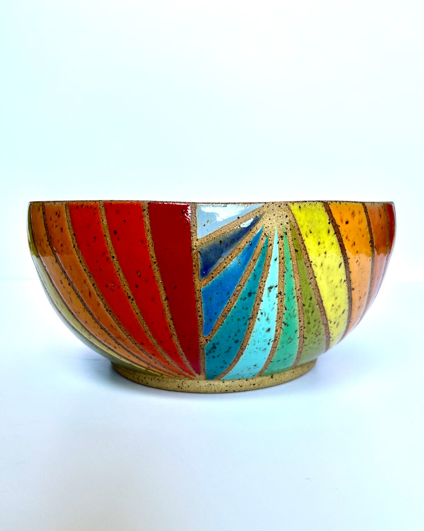 Serving Bowl - Rainbow Prisms